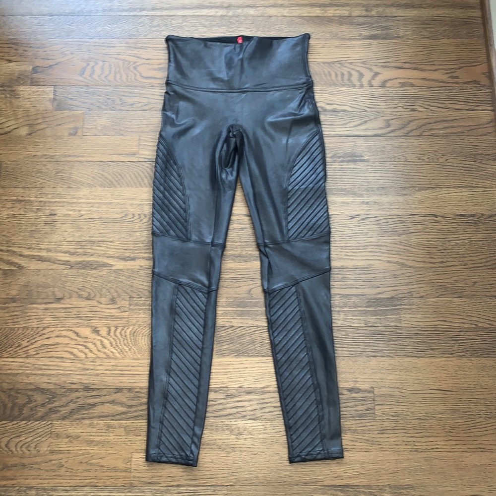 SPANX faux leather moto leggings